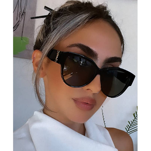 NEW Saint Laurent SL M3 Black Cat Eye Sunglasses